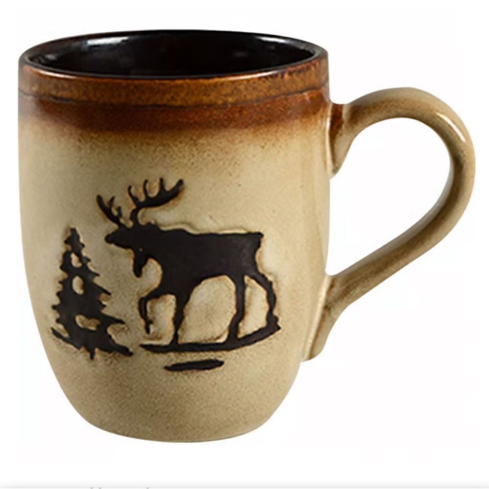 HOMESTUDIO Woodland‎ Collection  Replacement Moose Ceramic Coffee Mug